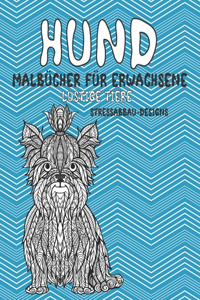 Malbücher für Erwachsene - Stressabbau-Designs - Lustige Tiere - Hund