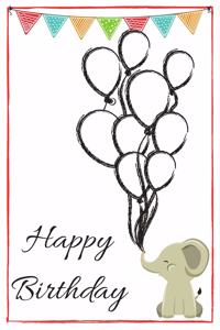 Happy Birthday - Baby Elephant