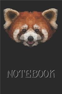 Low Poly Red Panda Bear Notebook