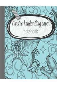 Cursive handwriting paper notebook