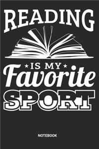 Reading is my favorite Sports Notebook