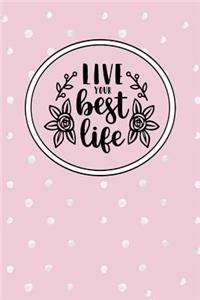 Live Your Best Life: Dot Grid Bullet Planner for Busy Moms. Turn Your Chaos Into Calm. Pink with Dots