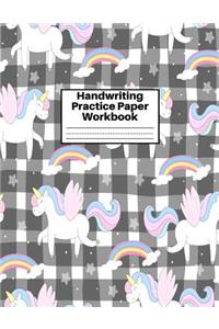 Handwriting Practice Paper Workbook