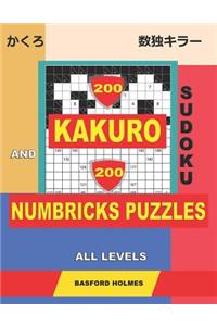 200 Kakuro sudoku and 200 Numbricks puzzles all levels.