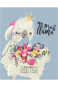 No Prob Llama Weekly And Monthly 2019-2020 Academic Planner