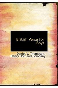 British Verse for Boys
