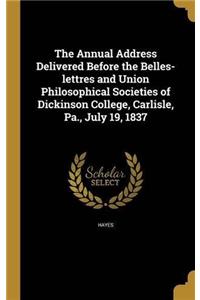 THE ANNUAL ADDRESS DELIVERED BEFORE THE