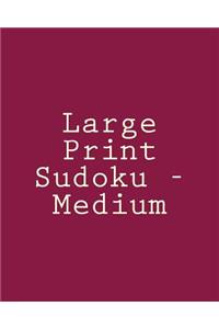 Large Print Sudoku - Medium