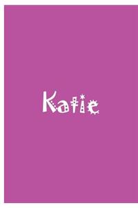 Katie - Bright Pink Notebook / Journal / Blank Lined Pages / Soft Matte