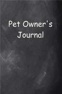 Pet Owner's Journal Chalkboard Design