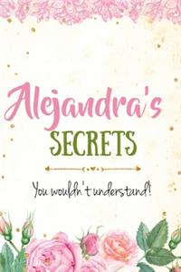 Alejandra's Secrets personalized name notebook for girls and women