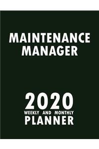 Maintenance Manager 2020 Weekly and Monthly Planner