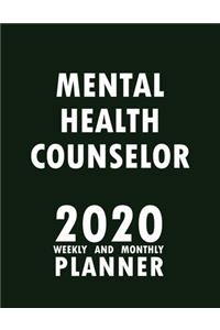 Mental Health Counselor 2020 Weekly and Monthly Planner