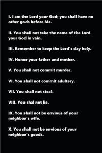 2020 Weekly Planner Religious Theme Ten Commandments Modern Black White