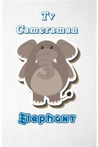 Tv Cameraman Elephant A5 Lined Notebook 110 Pages