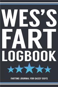 Wes's Fart Logbook Farting Journal For Gassy Guys