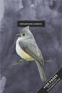 Bird Watching Birding Ornithology Journal Log Book - Tufted Titmouse