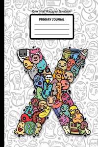 Cute Initial Monogram Notebook Primary Journal