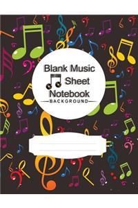 Blank Music Sheet Notebook