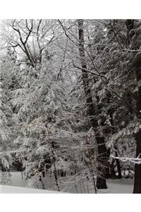 Winter Season School Composition Book Snowy Forest 130 Pages