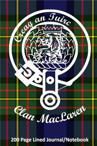 Clan MacLaren 200 Page Lined Journal/Notebook