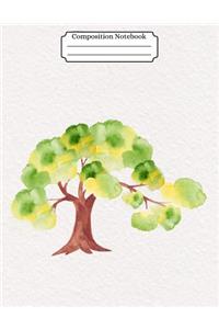 Composition Notebook Watercolor Tree Design Vol 5