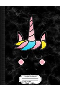 Cute Unicorn Face Composition Notebook