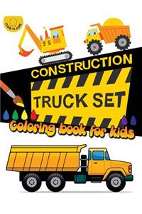 Construction TRUCK Set Coloring book for kids