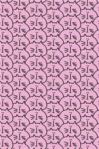 Journal Notebook For Cat Lovers Crowd of Cats Pattern 3