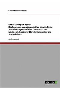 Entwicklungen neuer Rechnungslegungsgrundsätze sowie deren Auswirkungen auf den Grundsatz der Maßgeblichkeit der Handelsbilanz für die Steuerbilanz