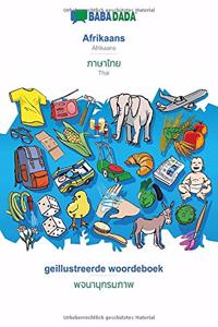 Afrikaans - Thai (in thai script), geillustreerde woordeboek