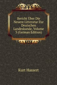 BERICHT   BER DIE NEUERE LITTERATUR ZUR