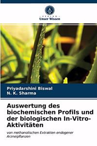 Auswertung des biochemischen Profils und der biologischen In-Vitro-Aktivitäten