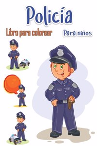 Libro para colorear de policias para ninos