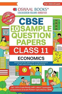 Oswaal CBSE Sample Question Papers Class 11 Economics Book (For 2024 Exams ) | 2023-24