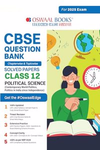 Oswaal CBSE Question Bank Class 12 Political Science Hardcover Book, Chapterwise and Topicwise Solved Papers For Board Exams 2025