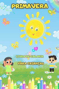 Livro para colorir de primavera para crianças