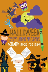 Halloween Cut and Paste Activity Book for Kids