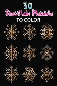 30 snowflake mandala to color