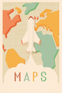 Maps: Maps Coloring Book, World Geography Workbook, Geography Coloring Book