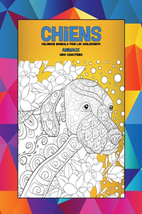 Coloriage Mandala pour les adolescents - Gros caractères - Animaux - Chiens