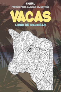 Libro de colorear - Patrón para aliviar el estrés - Animal - Vacas