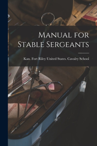 Manual for Stable Sergeants