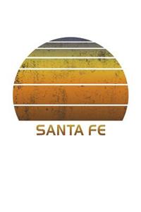 Santa Fe: Mexico Notebook Paper For Work, Home or School With Lined Wide Ruled Sheets. Vintage Sunset Note Pad Composition Journal For Family Vacations. Back 