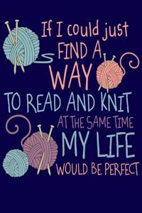 If I Could Just Find a Way to Read and Knit at the Same Time My LIfe Would be Perfect