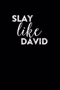 Slay Like David: Portable Christian Notebook: 6"x9" Composition Notebook with Christian Quote: Inspirational Gifts for Religious Men & Women (Christian Notebooks)