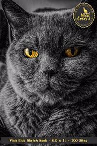 Meow Covers Plain Kids Sketch Book - 8.5 X 11 - 100 Sites