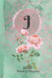 Plan On It 2020 Weekly Calendar Planner 15 Month Pocket Appointment Notebook - Monogram Letter J