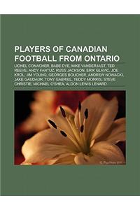Players of Canadian Football from Ontario