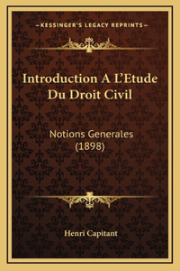 Introduction A L'Etude Du Droit Civil